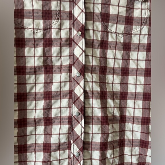 REI Women’s Red and White Plaid Button Up Long Sleeve Shirt Size‎ Medium - Picture 7 of 11